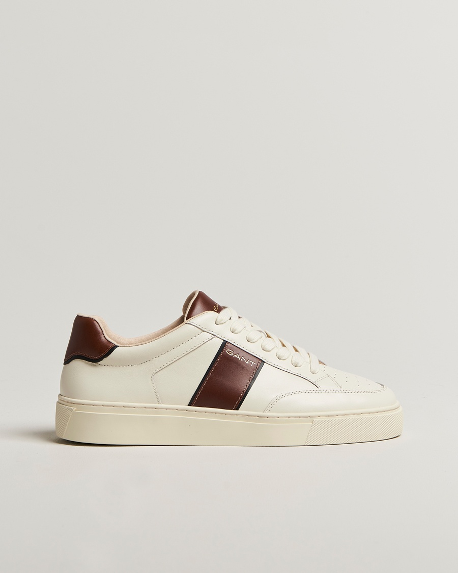 Heren | | GANT | Mc Julien Taped Sneaker Off White/Cognac