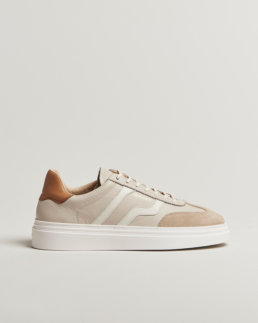 Heren | Lage sneakers | GANT | Cuzmoon Leather Sneaker Beige/Cream