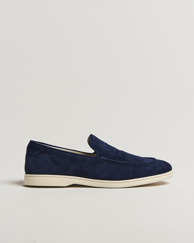  Debonair Suede Loafers Navy