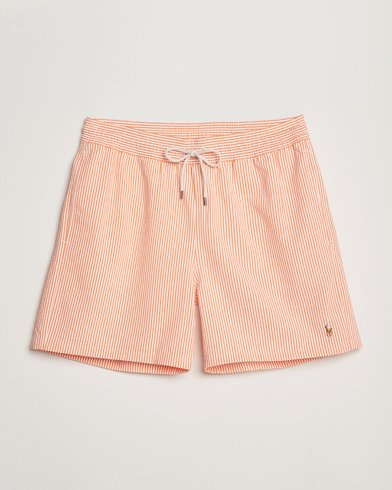 Heren | Zwembroek Met Trekkoord | Polo Ralph Lauren | Recycled Traveler Seersucker Swimshorts Classic Peach