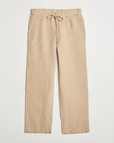  Pleated Cotton Linen Pants Coastal Beige