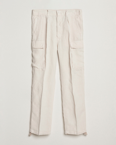  Linen Cargo Pants Dove Beige