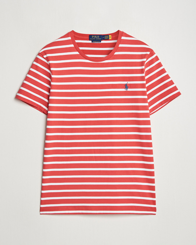  Custom Slim Fit Striped T-Shirt Spring Red/White