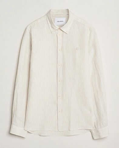  Kristian Linen Shirt Ivory/Walnut