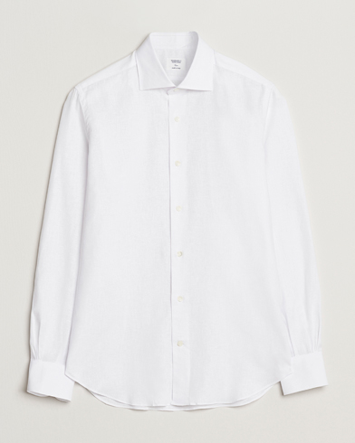  Soft Linen Cut Away Shirt White