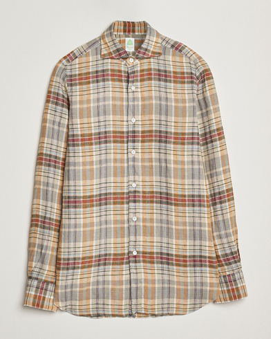  Gaeta Linen Shirt Beige Check