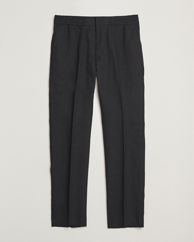  Tannen Linen Drawstring Trousers Black