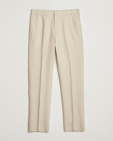  Tannen Linen Drawstring Trousers Cream Sand