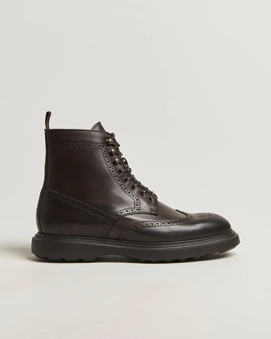 Polo Ralph Lauren Martelli Brogue Boot Dark Brown Suede – Bruin