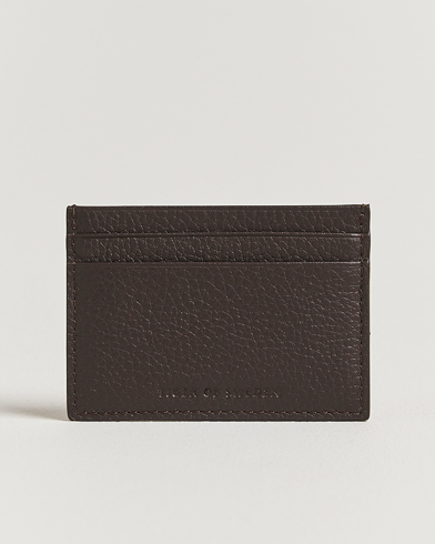 Tiger of Sweden Wake Grained Leather Card Holder Dark Brown – Bruin