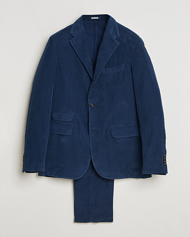 Massimo Alba Sloop Corduroy Suit Midnight Blue – Blauw