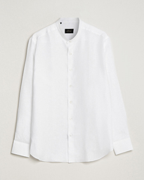  Linen Guru Collar Shirt White