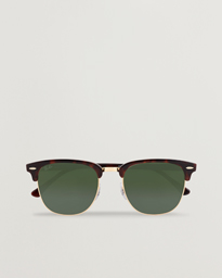  Clubmaster Sunglasses Mock Tortoise/Crystal Green