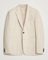  Slim Cotton/Linen Jersey Blazer Seed Melange