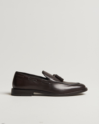  Lozham Leather Tassle Loafer Dark Brown