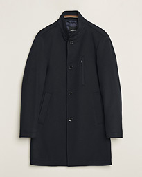  Hyde Stand Up Collar Coat Dark Blue