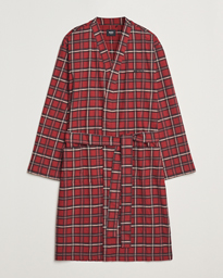  Holiday Checked Robe Dark Red