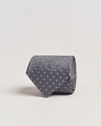  Jacquard Dot Silk Tie Steel Grey