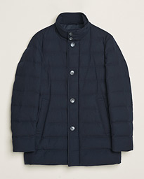  Cashmere Flannel Down Coat Navy