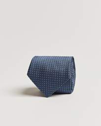  Jacquard Silk Tie Dark Blue