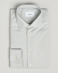  Slim Fit Fine Twill Shirt Light Green Melange