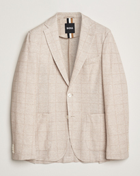  Hanry Checked Jersey Patch Pocket Blazer Open White