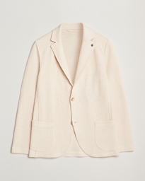  Linen/Cotton Knitted Blazer Cream