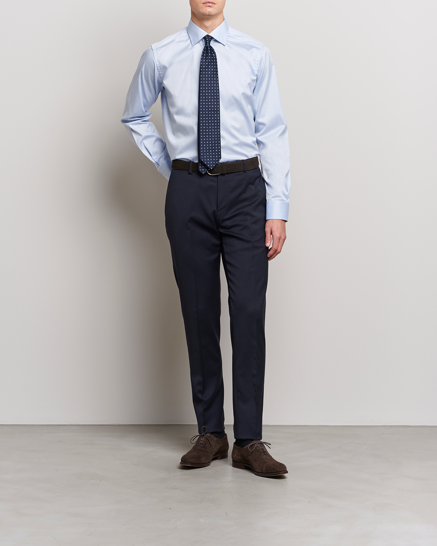 Heren | Business & Beyond - Formal | Eton | Contemporary Fit Shirt Blue