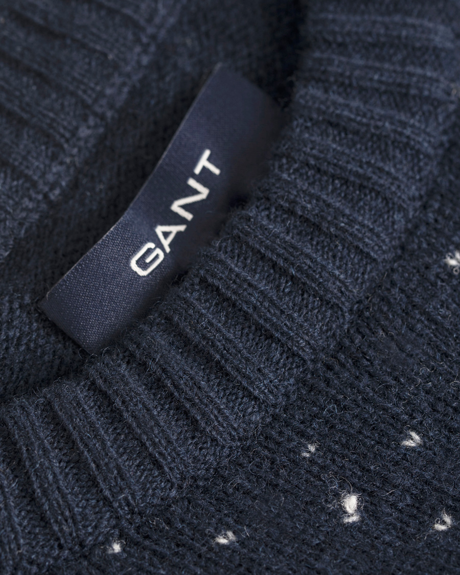 Heren | Truien | GANT | Snowball Lambswool Crew Evening Blue