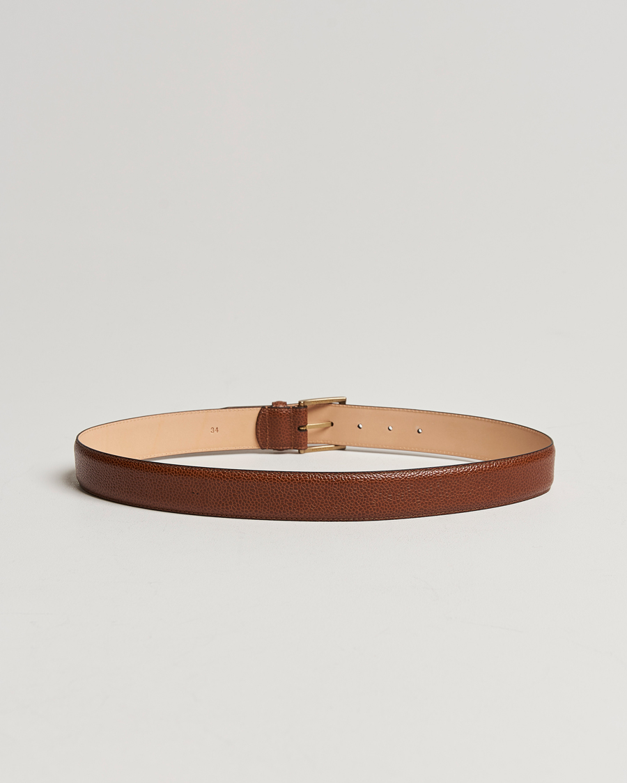 Heren |  | Crockett & Jones | Belt 3,5 cm Tan Grained Calf