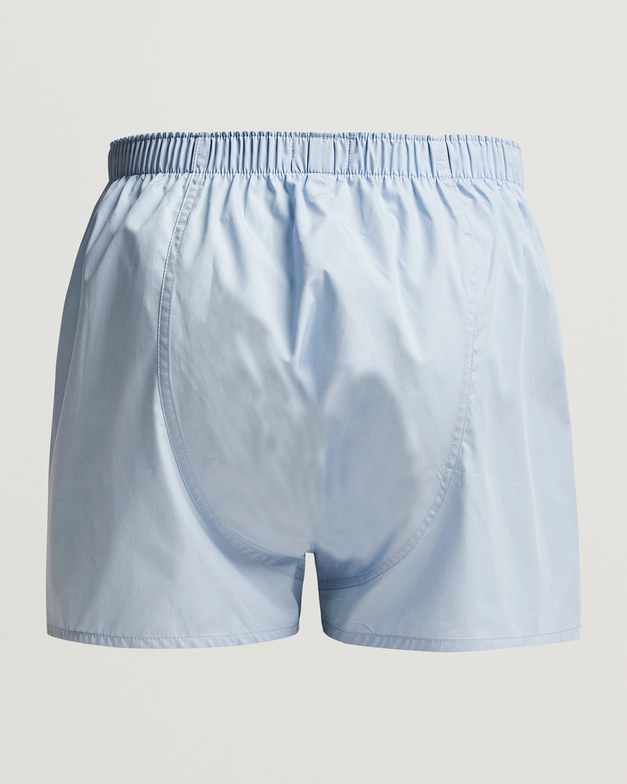 Heren |  | Sunspel | Classic Woven Cotton Boxer Shorts Plain Blue