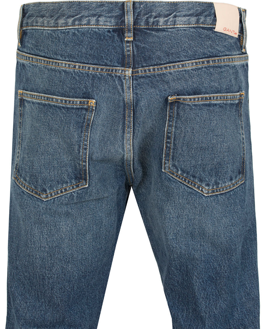 Heren | Jeans | GANT Rugger | The Jim Relaxed Fit Jeans Mid Blue
