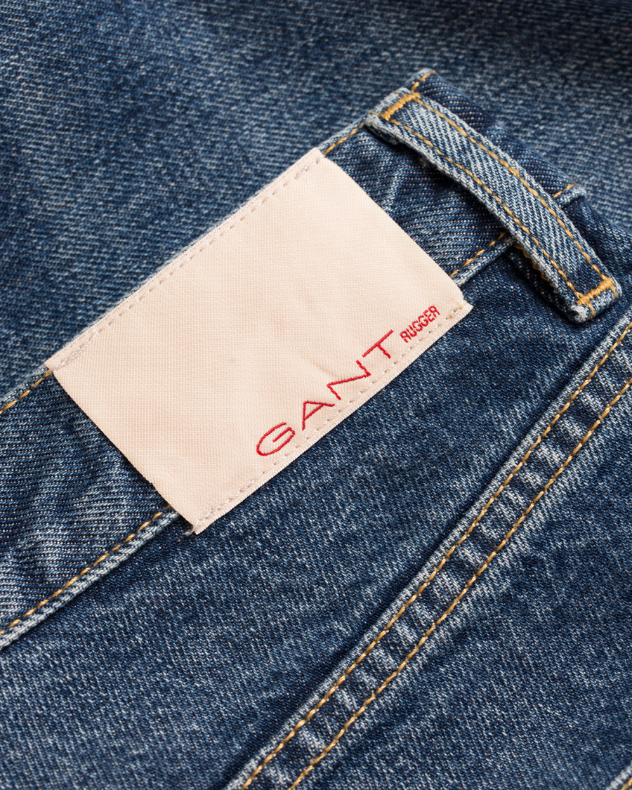 Heren | Jeans | GANT Rugger | The Jim Relaxed Fit Jeans Mid Blue