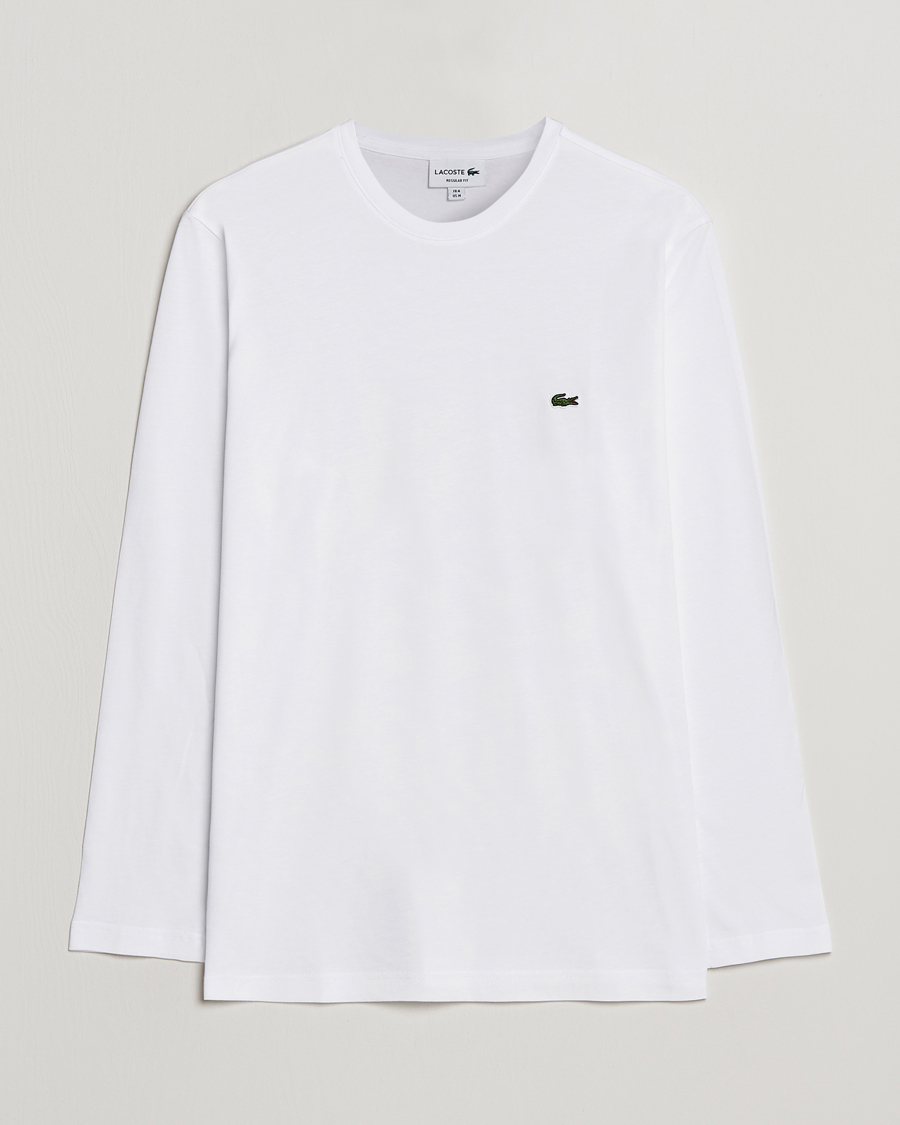 Lacoste white long sleeve t shirt new arrivals