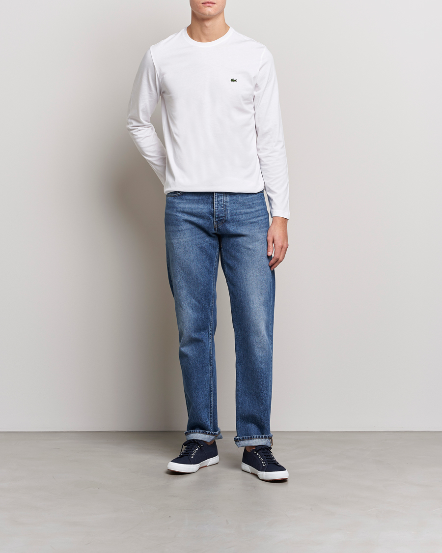 Lacoste white long sleeve t clearance shirt