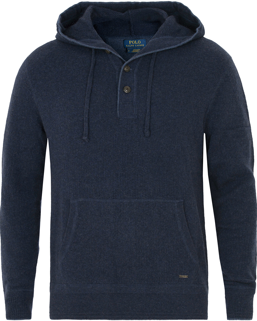 Heren | Truien | Polo Ralph Lauren | Half Button Hoodie Navy