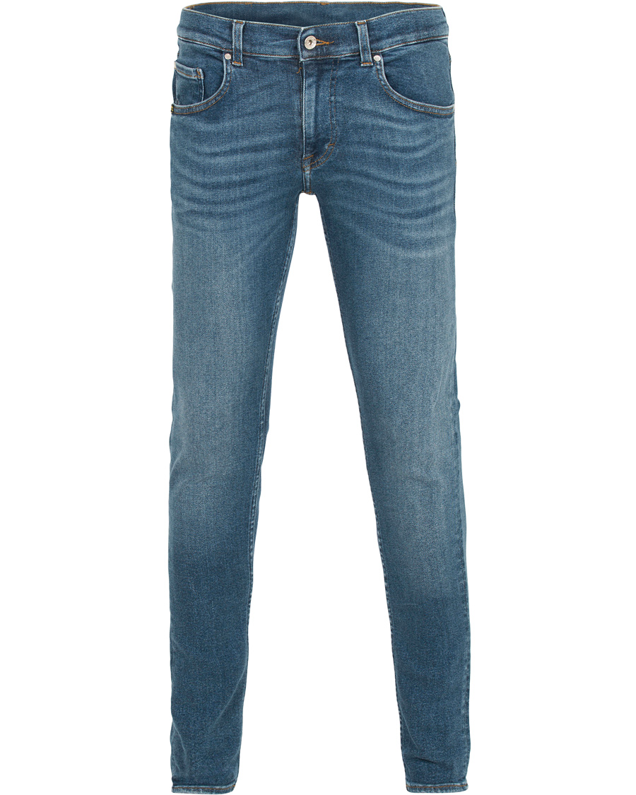 Heren | Jeans | Tiger of Sweden Jeans | Slim Bare Jeans Mid Blue