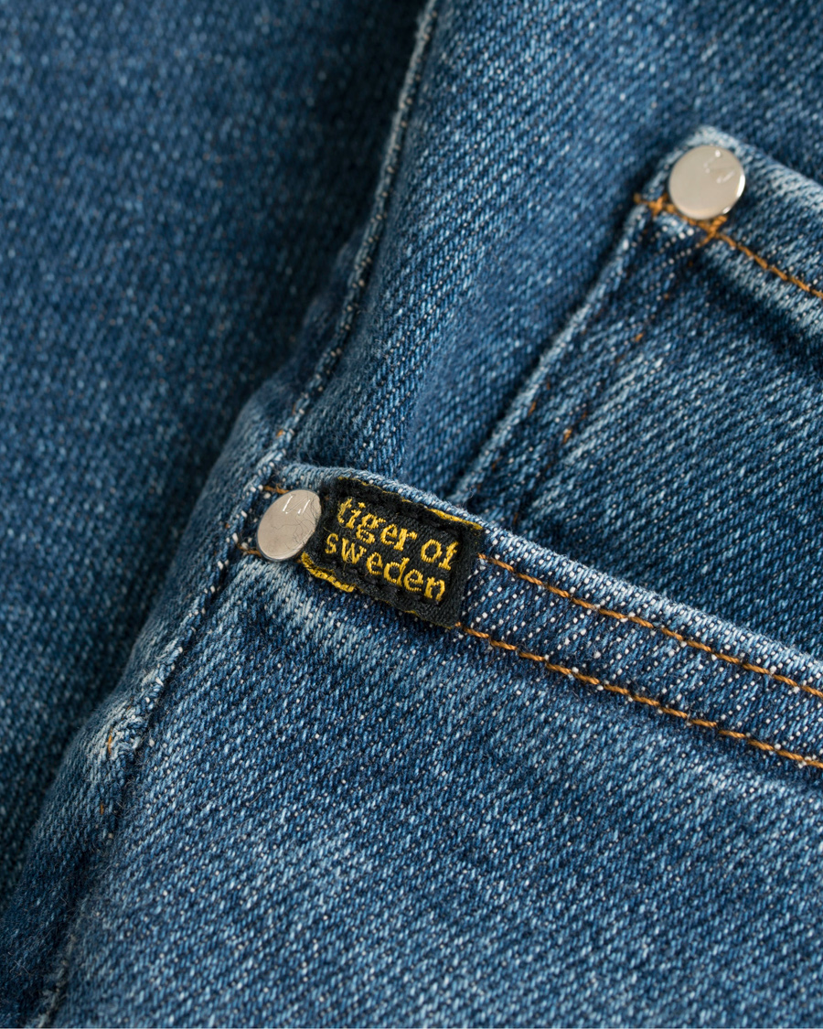 Heren | Jeans | Tiger of Sweden Jeans | Slim Bare Jeans Mid Blue