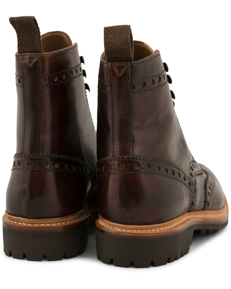 Heren | Grenson Fred Brogue Boot Commando Sole Brown Calf | Grenson | Fred Brogue Boot Commando Sole Brown Calf