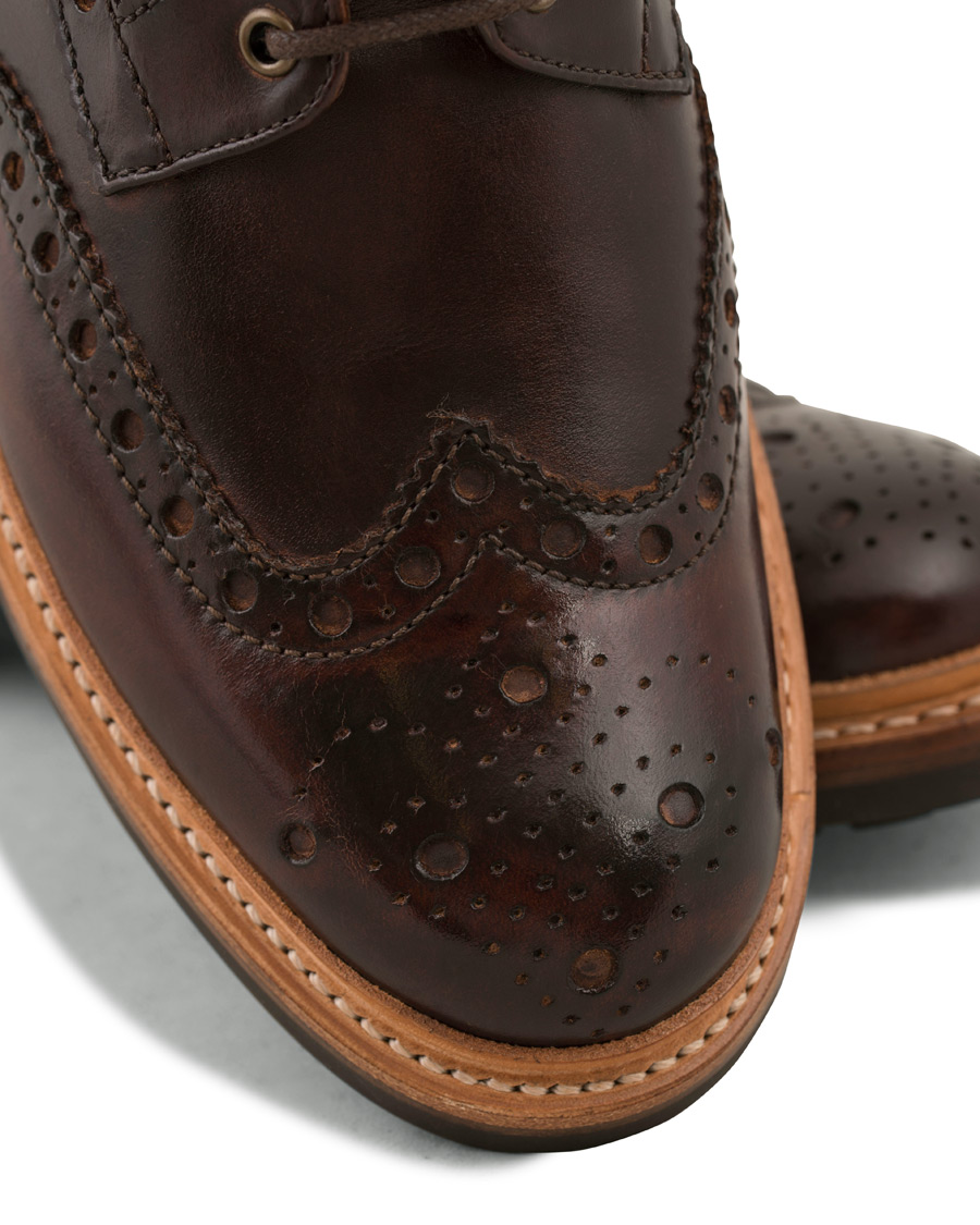 Heren | Grenson Fred Brogue Boot Commando Sole Brown Calf | Grenson | Fred Brogue Boot Commando Sole Brown Calf