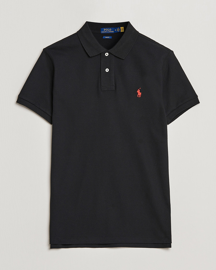 Polo Ralph Lauren Slim Fit Polo Polo Black Man CareOfCarl