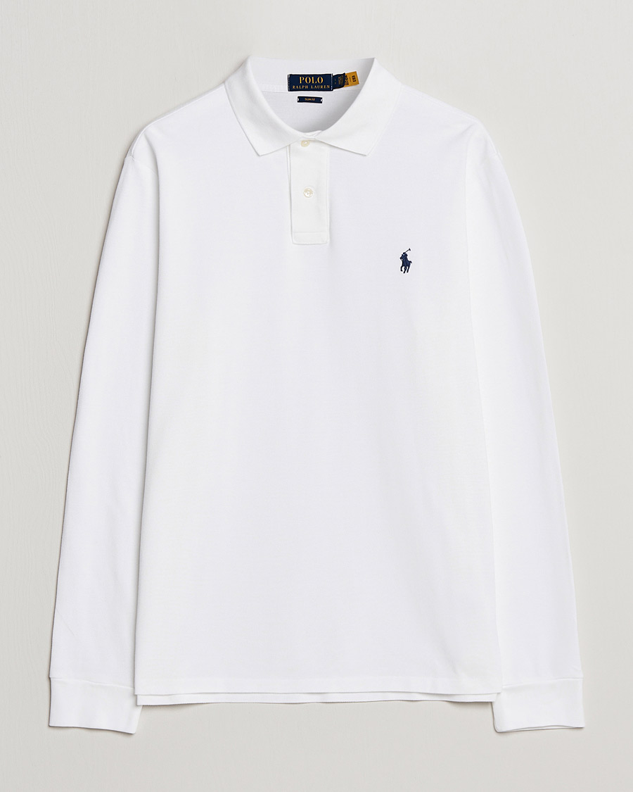 Polo Ralph Lauren Slim Fit Long Sleeve Polo White Man CareOfCarl