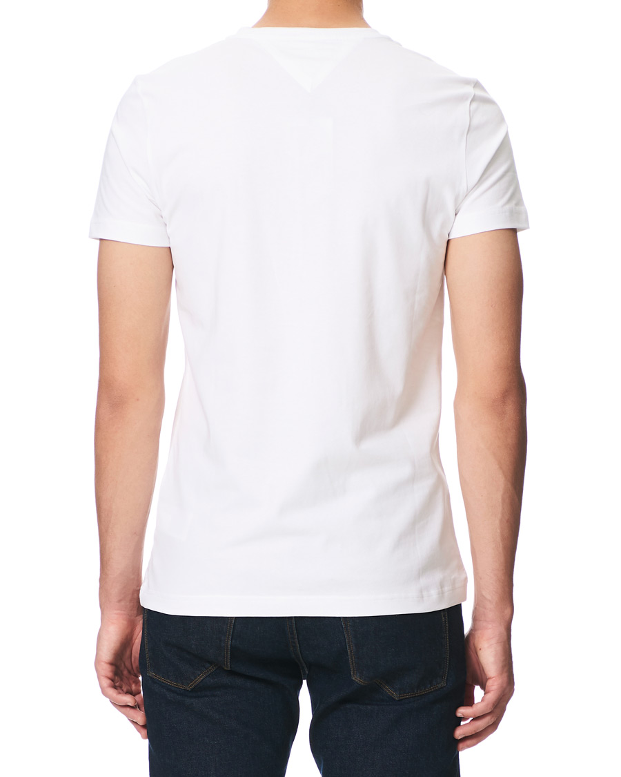 Heren | T-shirts | Tommy Hilfiger | Slim Fit Stretch V-Neck Tee Bright White