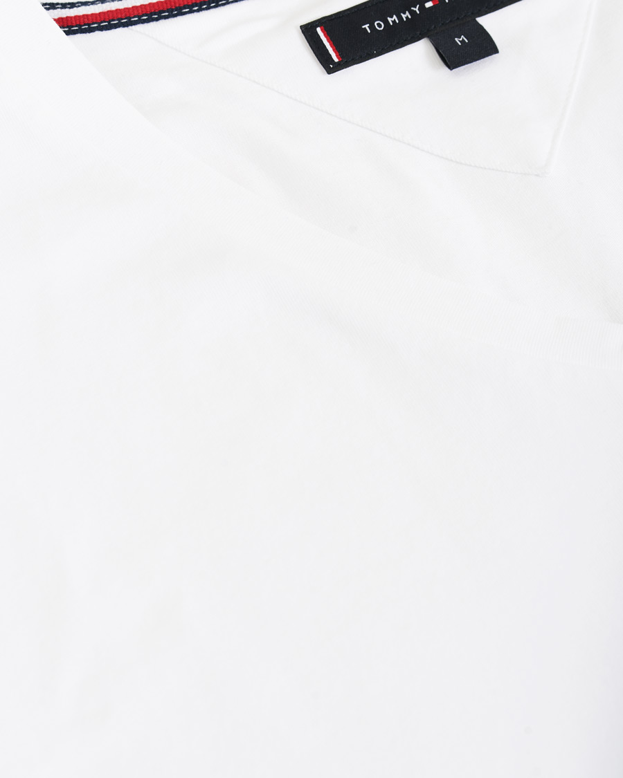 Heren | T-shirts | Tommy Hilfiger | Slim Fit Stretch V-Neck Tee Bright White
