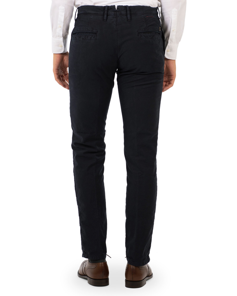Heren | Broeken | Incotex | Slim Fit Garment Dyed Washed Slacks Navy