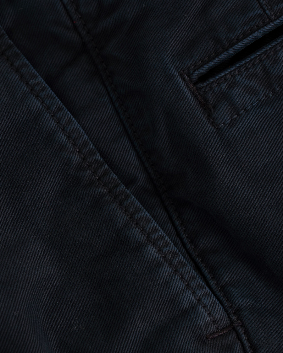 Heren | Broeken | Incotex | Slim Fit Garment Dyed Washed Slacks Navy