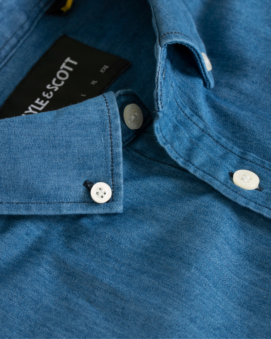 Heren | Overhemden | Lyle & Scott | Denim Shirt Light Indigo