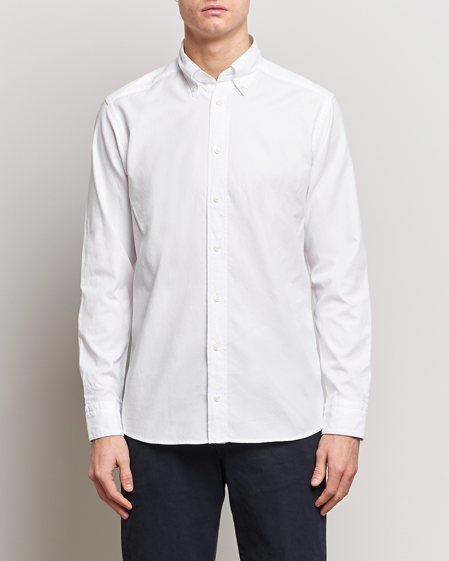 Heren | Business & Beyond - Formal | Eton | Slim Fit Royal Oxford Button Down White