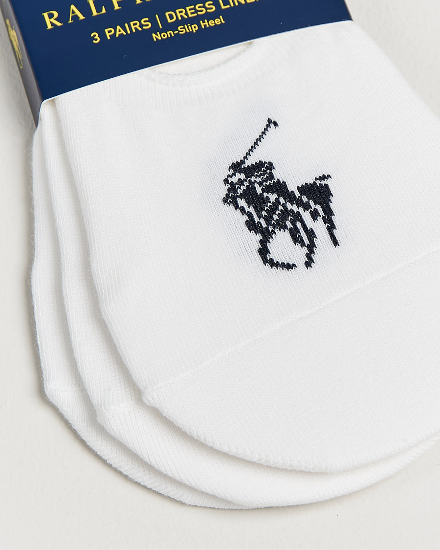 Heren | Polo Ralph Lauren | Polo Ralph Lauren | 3-Pack No Show Big Pony Pony Socks White