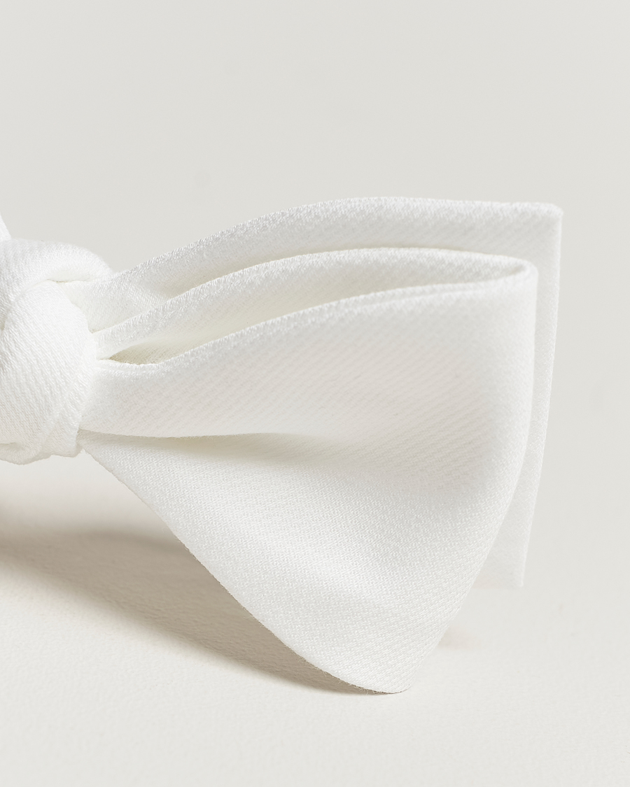 Heren | Vlinderdassen | Amanda Christensen | Cotton Pique Self Tie  White